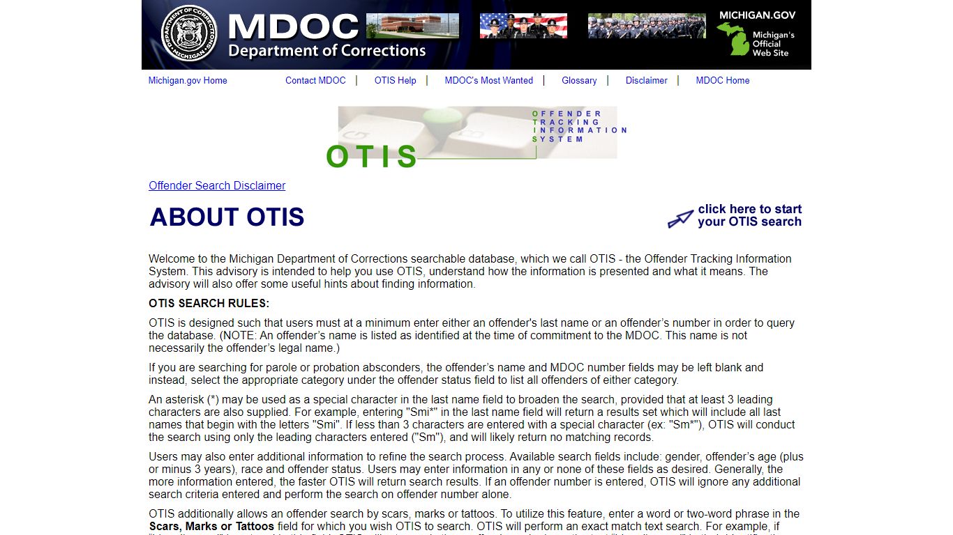Offender Tracking Information System (OTIS)