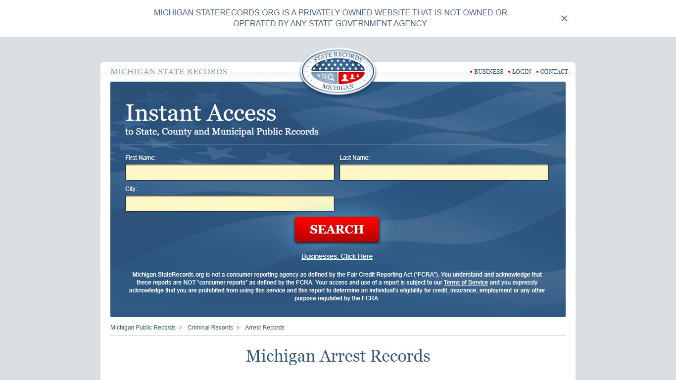 Michigan Arrest Records | StateRecords.org